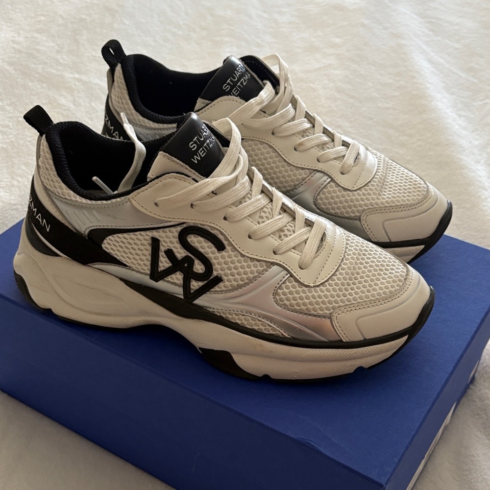 Stuart Weitzman Black and White Athletic Shoes